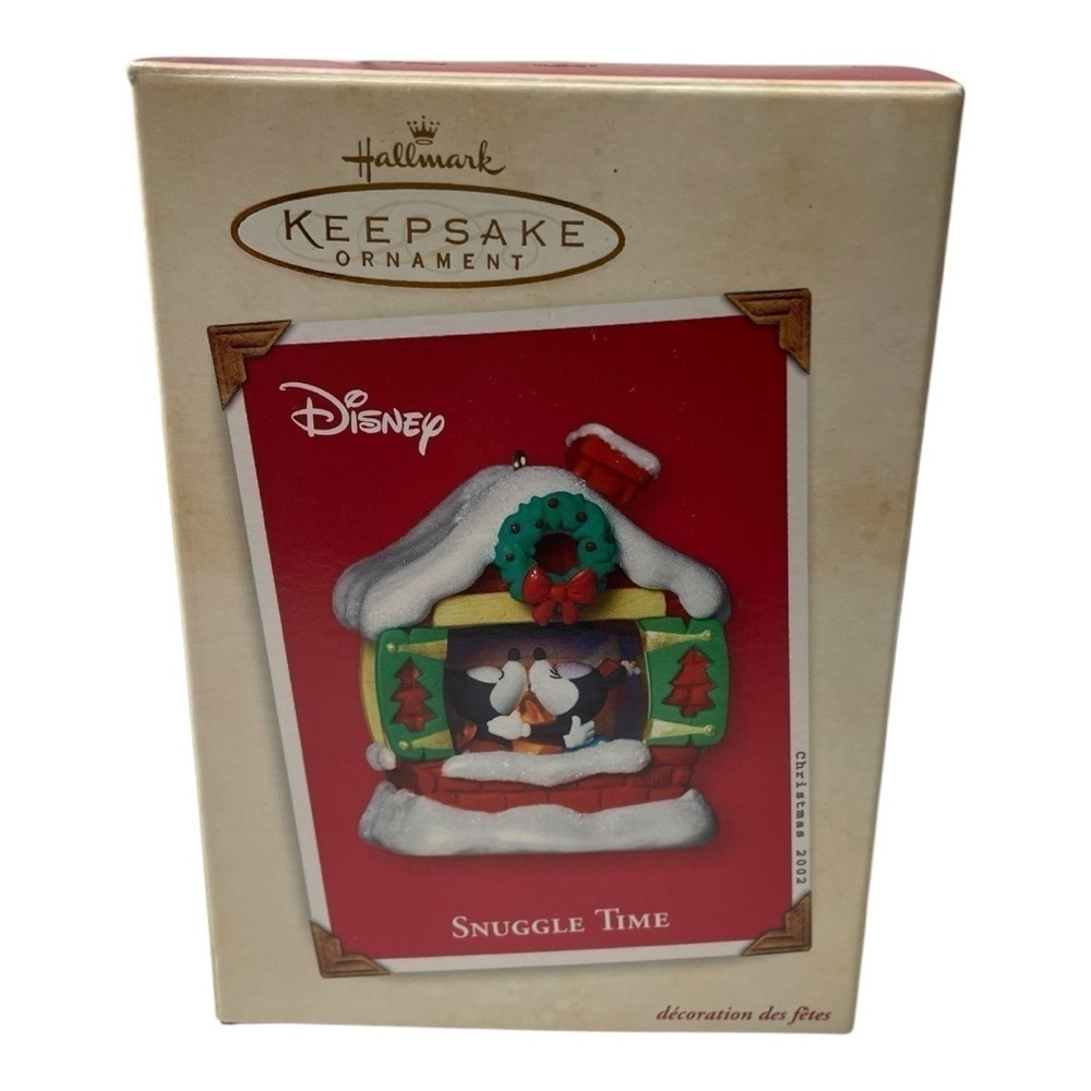 Vintage Hallmark Keepsake 2002 Snuggle Time Mickey Mouse & Minnie Ornament